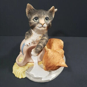 FRANKLIN Mint "Mischief" Cat Figurine Spilled Milk By Gail Ferretti Vintage Cat